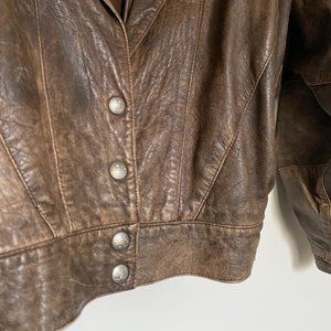Vintage Italian Leather Bomber Jacket / Size IT 40 / Women's M